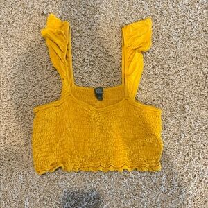 Wild Fable Mustard Smocked Tank Top